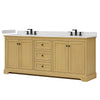 Custom image for Honey Oak with Matte Black Trim / Giotto Quartz / No Mirror