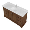 Custom image for Dark Walnut with Polished Chrome Trim / Carrara Cultured Marble / No Mirror