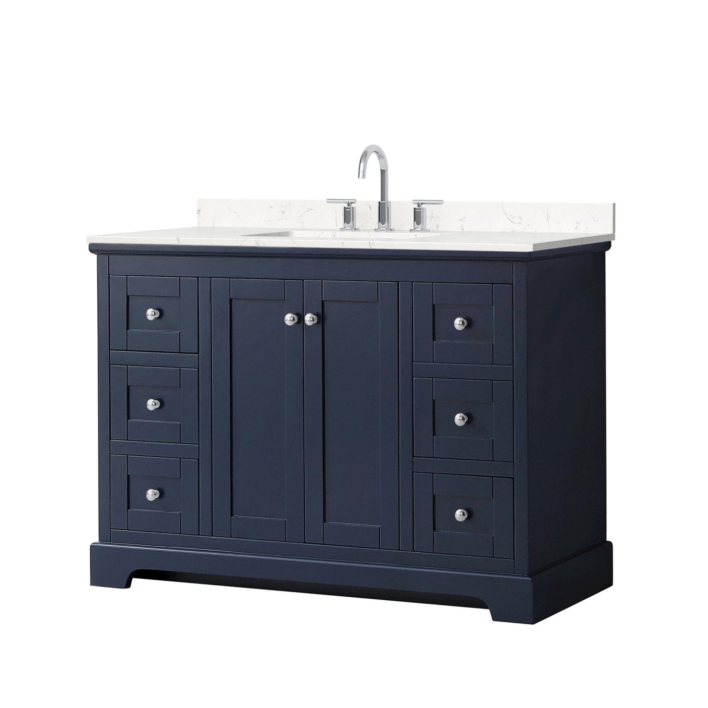 Avery Bathroom Vanity with Countertop 48 inch Single Sink 3-hole Faucet Setup