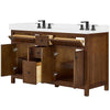 Custom image for Dark Walnut with Matte Black Trim / White Cultured Marble / No Mirror
