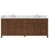 Custom image for Dark Walnut with Brushed Nickel Trim / Giotto Quartz / No Mirror