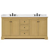 Custom image for Honey Oak with Matte Black Trim / White Cultured Marble / No Mirror