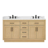 Custom image for Rift Oak with Matte Black Trim / White Quartz / No Mirror
