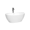 Custom image for White with Shiny White Trim and Matte Black Faucet / 55