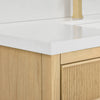 Custom image for Scandinavian Oak with Satin Bronze Trim / White Quartz / No Mirror