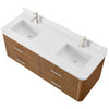 Custom image for Toasted Walnut with Brushed Nickel Trim / White Quartz / No Mirror
