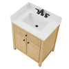 Custom image for Scandinavian Oak with Matte Black Trim / White Quartz / No Mirror