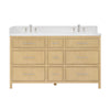 Custom image for Scandinavian Oak with Brushed Nickel Trim / Giotto Quartz / No Mirror