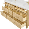 Custom image for Scandinavian Oak with Satin Bronze Trim / Giotto Quartz / No Mirror