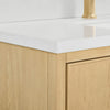 Custom image for Scandinavian Oak with Satin Bronze Trim / Giotto Quartz / No Mirror