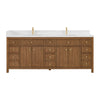Custom image for Toasted Walnut with Satin Bronze Trim / White Quartz / No Mirror
