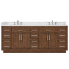 Custom image for Dark Oak with Brushed Nickel Trim / White Quartz / No Mirror
