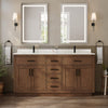 Custom image for Dark Oak with Matte Black Trim / White Quartz / No Mirror