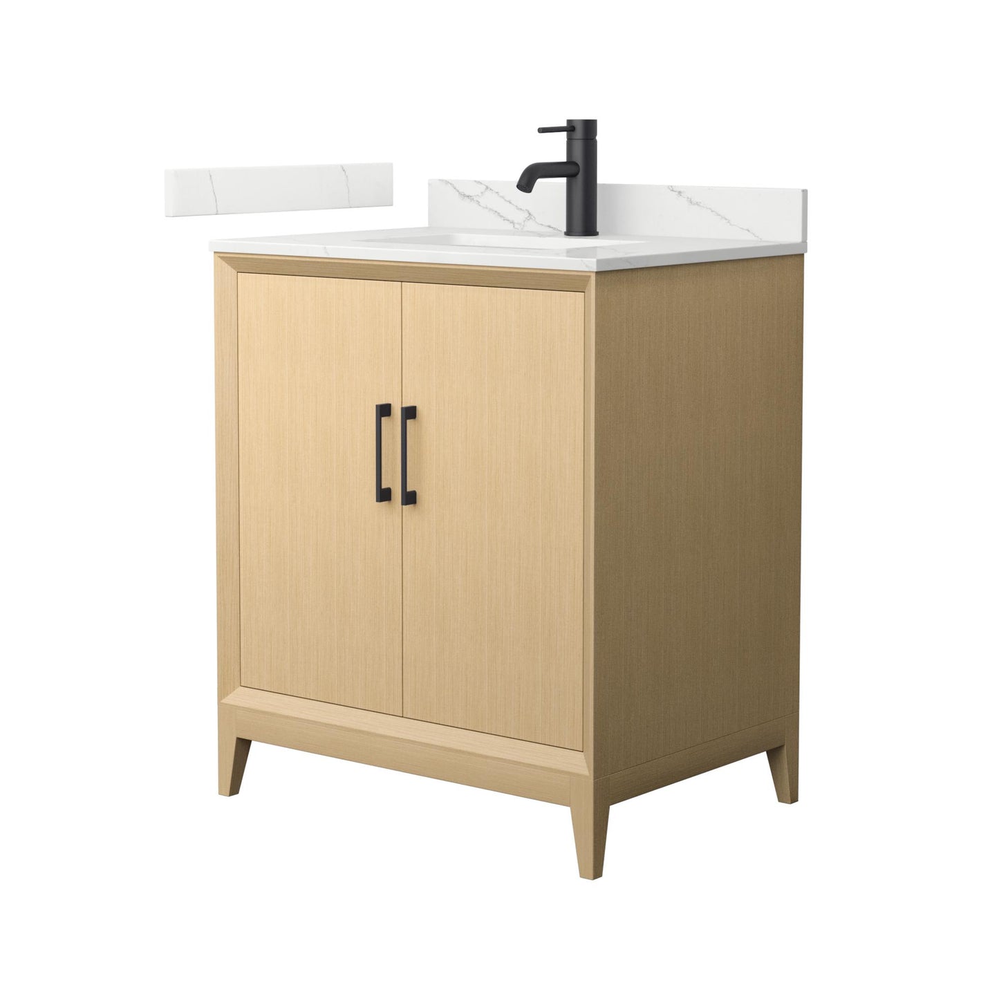 Janna Bathroom Vanity with Countertop 30 inch Single Sink Single hole Faucet Setup