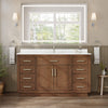 Custom image for Dark Oak with Brushed Nickel Trim / Giotto Quartz / No Mirror