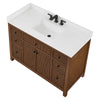 Custom image for Dark Walnut with Matte Black Trim / White Quartz / No Mirror