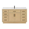 Custom image for Rift Oak with Matte Black Trim / Carrara Cultured Marble / No Mirror