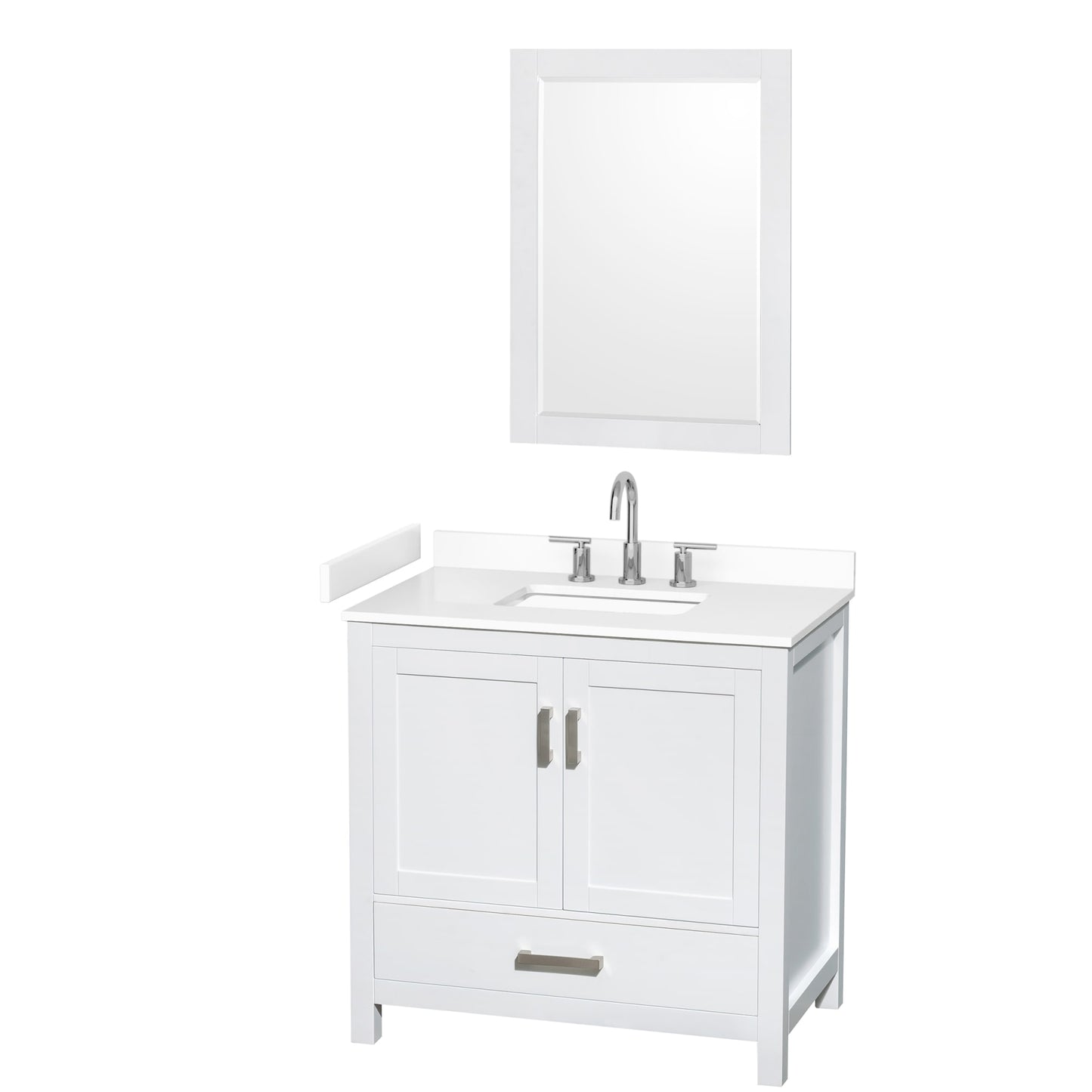 Sheffield Bathroom Vanity with Countertop 36 inch Single Sink 3-hole Faucet Setup
