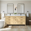 Custom image for Scandinavian Oak with Matte Black Trim / Giotto Quartz / No Mirror