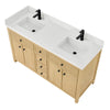 Custom image for Scandinavian Oak with Matte Black Trim / White Quartz / No Mirror