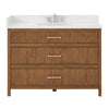 Custom image for Toasted Walnut with Brushed Nickel Trim / White Quartz / No Mirror