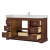 Custom image for Dark Walnut with Polished Chrome Trim / Carrara Cultured Marble / No Mirror