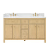 Custom image for Scandinavian Oak with Satin Bronze Trim / Giotto Quartz / No Mirror