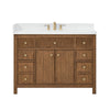 Custom image for Toasted Walnut with Satin Bronze Trim / White Quartz / No Mirror