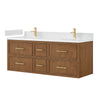 Custom image for Toasted Walnut with Satin Bronze Trim / Giotto Quartz / No Mirror