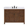 Custom image for Dark Walnut with Matte Black Trim / White Cultured Marble / No Mirror