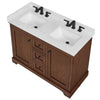 Custom image for Dark Walnut with Matte Black Trim / Carrara Cultured Marble / No Mirror