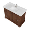 Custom image for Dark Walnut with Polished Chrome Trim / Giotto Quartz / No Mirror