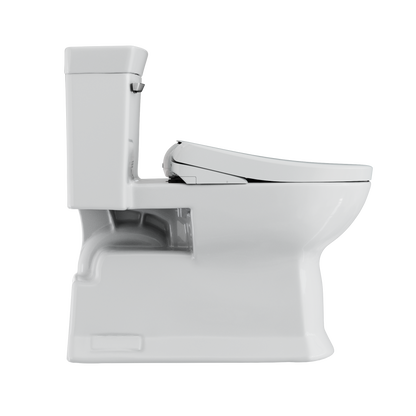 WASHLET+ Soiree Elongated 1.28 GPF Universal Height Toilet with Auto Flush S7 Bidet Seat