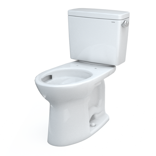 Toto Drake Two-Piece Elongated 1.28 Gpf Tornado Flush Toilet With Cefiontect And Right-Hand Trip Lever