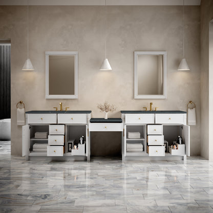 Bellshire 120" Dual Vanity Set with 24" Make-Up Counter