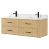 Custom image for Scandinavian Oak with Matte Black Trim / White Quartz / No Mirror