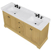 Custom image for Honey Oak with Matte Black Trim / White Cultured Marble / No Mirror