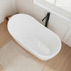 Custom image for White with Shiny White Trim and Matte Black Faucet / 59