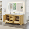 Custom image for Honey Oak with Matte Black Trim / Giotto Quartz / No Mirror