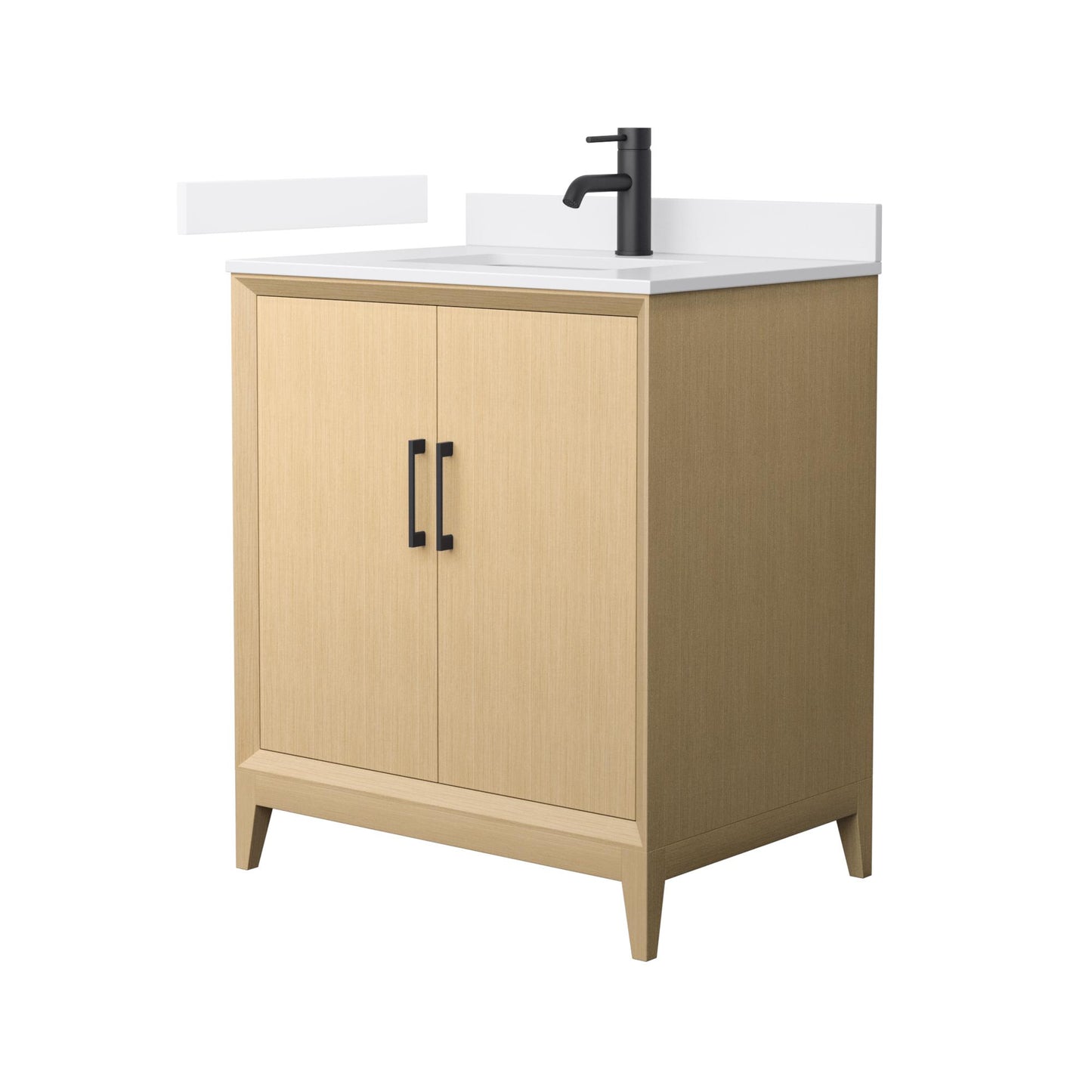 Janna Bathroom Vanity with Countertop 30 inch Single Sink Single hole Faucet Setup