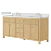Custom image for Scandinavian Oak with Brushed Nickel Trim / Giotto Quartz / No Mirror