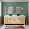Custom image for Scandinavian Oak with Matte Black Trim / Giotto Quartz / No Mirror