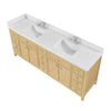 Custom image for Scandinavian Oak with Brushed Nickel Trim / Giotto Quartz / No Mirror