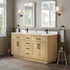 Custom image for Rift Oak with Matte Black Trim / White Cultured Marble / No Mirror