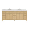 Custom image for Scandinavian Oak with Brushed Nickel Trim / White Quartz / No Mirror