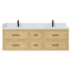 Custom image for Scandinavian Oak with Matte Black Trim / Giotto Quartz / No Mirror