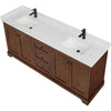 Custom image for Dark Walnut with Matte Black Trim / Carrara Cultured Marble / No Mirror