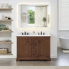 Custom image for Dark Walnut with Matte Black Trim / Carrara Cultured Marble / No Mirror