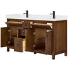 Custom image for Dark Walnut with Matte Black Trim / Giotto Quartz / No Mirror