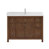 Custom image for Dark Walnut with Brushed Nickel Trim / Giotto Quartz / No Mirror